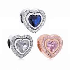 Sterling, Heart, Love, Pandora Beads