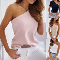 off shoulder top, Plus Size, Cotton Shirt, Ladies Fashion