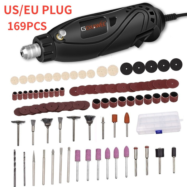 GOXAWEE 110V/220V Mini Power Tools Electric Mini Drill Rotary Grinder ...