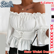 blouse, Plus Size, off shoulder top, elastic waist