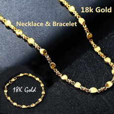 Simple, 18 k, gold necklace, gold