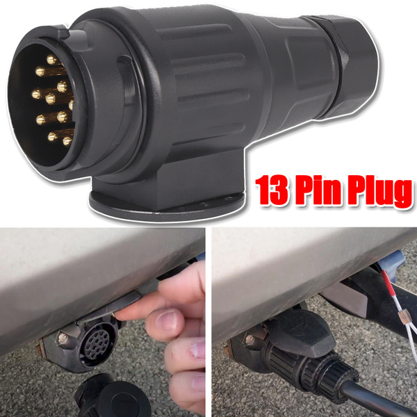 12V 13 Pin Trailer Plug Durable 13Pole Electrical Caravan Wiring ...