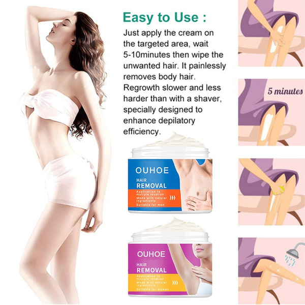 Men and women body hair removal paste temperature to remove the hairy leg  hair refreshing clean slip does not stimulate the epilating cream body hair  removal | Wish
