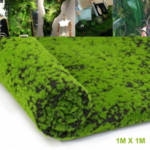 Artificial Moss Grass Turf Wall Green Plants Lawn Garden Micro Landscape  Decor