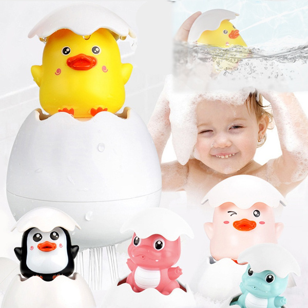 Lovely Bathing Toy Duck Penguin Egg Water Spray Sprinkler Bath Swimming Kids