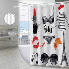 Funny, Lipstick, Paris, showercurtainsetshowercurtainsforbathroom