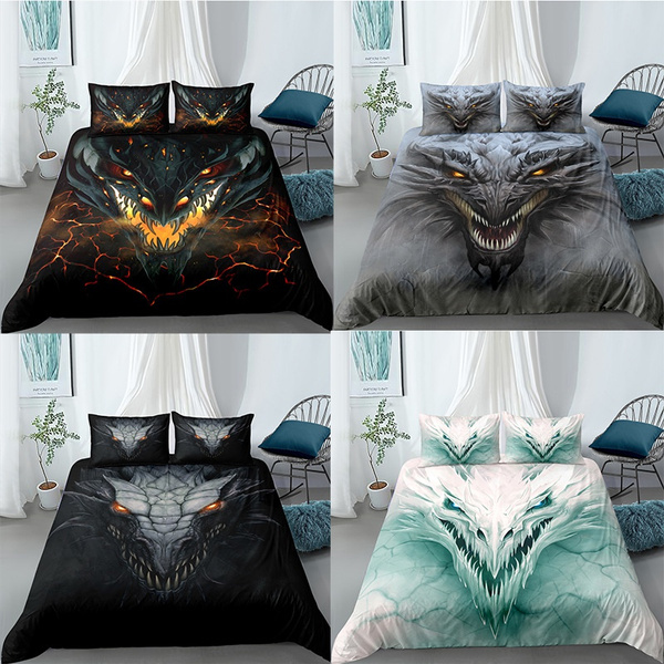 New HD Digital Print Dragon Bed set 3D Bedding Set Duvet Cover with 1