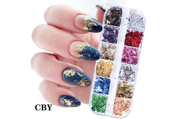 Nail Art Foil Flakes-Champagne Gold – Vettsy