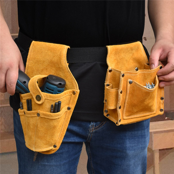 Heavy Duty Drill Holster Holder Storage Pouch Belt Tool Waist Bag For Carpenters 