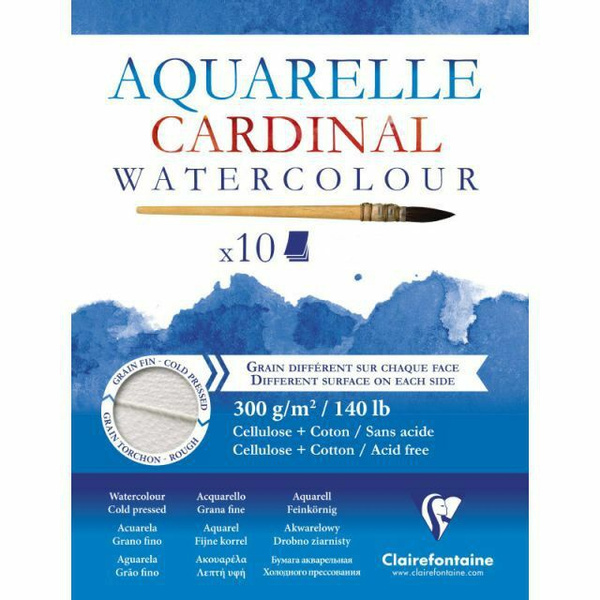 Clairefontaine Cardinal watercolor sketch pad (300g/m2 10 sheets