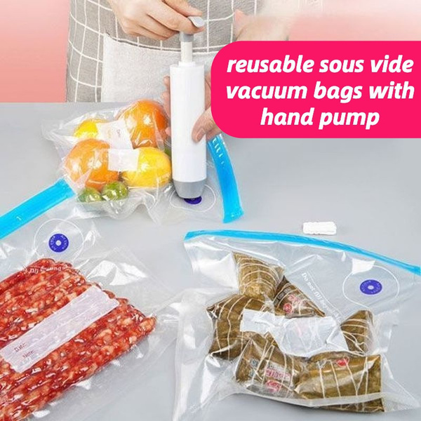 Vacuum Food Storage Zipper Bags Reusable BPA-Free Sous Vide Bags