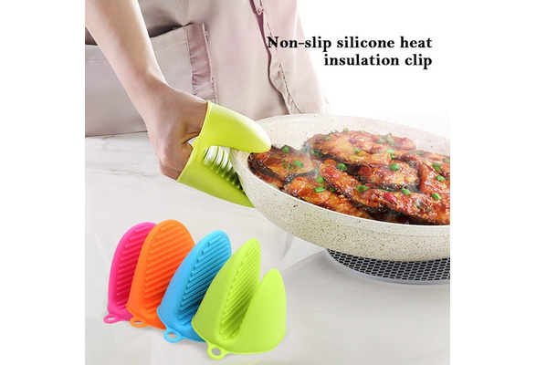 Silicone Oven Mitts, 4pcs Silicone Kitchen Pot Holders, Silicone