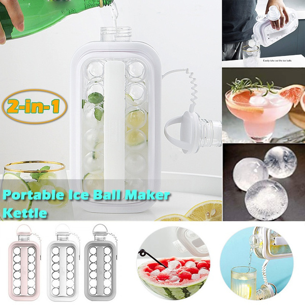 Portable Ice Ball Maker - 2-in-1 Cube Kettle And Bottle - Foldable