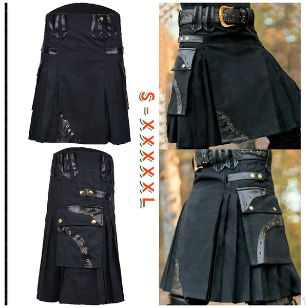 New Scottish Mens Kilt Traditional Skirt Metal Classic Retro Traditional Persona
