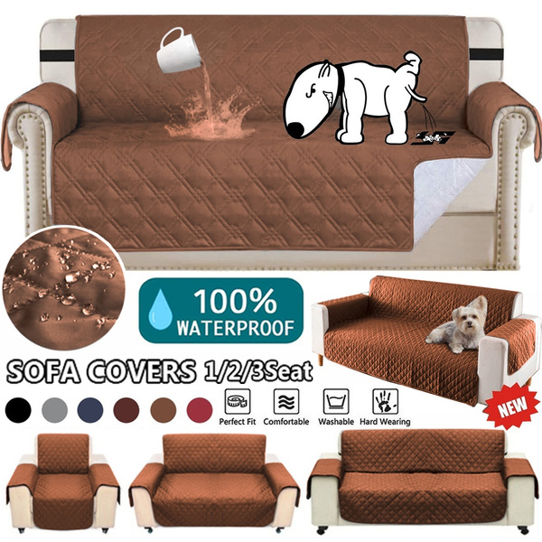 Sofa Slipcover Water Resistant Couch Cover Furniture Protector with Elastic  Straps for Pets Kids Children Dog Cat Sofa Cover (106.29''x66.93'')