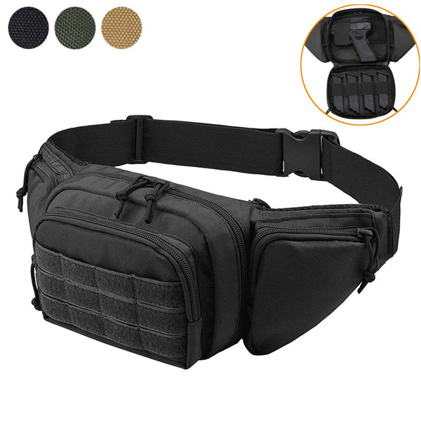 Tactical Waist Bags Gun Holster Military Fanny Pack Sling Shoulder Bag Outdoor
