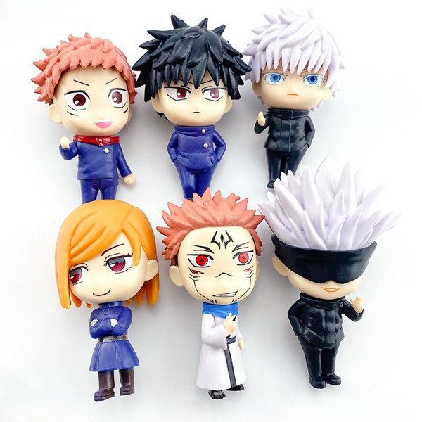 6pcs/set Jujutsu Kaisen Figure Gojo Satoru Itadori Yuji Fushiguro ...