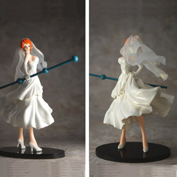 Japanese Anime ONE Piece Nami White Wedding Dress Ver. PVC Action ...