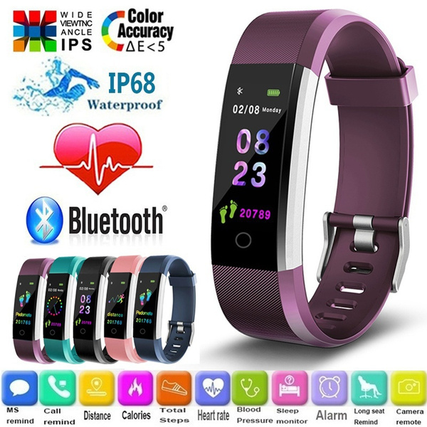 NEW Smart Watch Health Bracelet Wristband Fitness Tracker Pressure for Men  Women and Kids Colorful | Wish