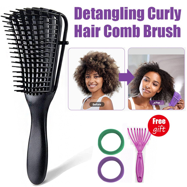 Detangling Curly Hair Brush Massage Wet Hair Comb Detangler Hairbrush 2a To  4c Kinky Wavy/Curly/Coily/Wet/Dry/Oil/Thick Hair | Wish