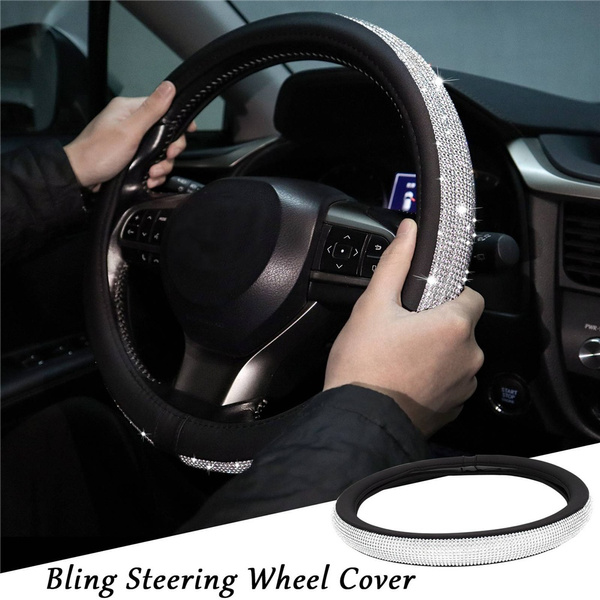 Universal Rhinestone Diamond Car Accessories Steering Wheel Cover