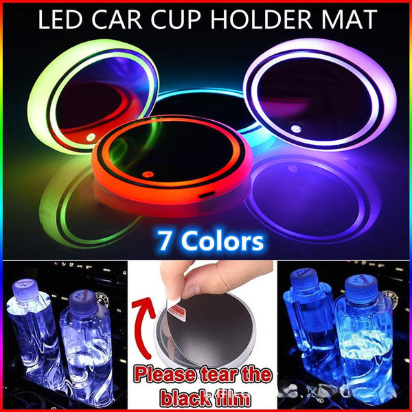 1/2/4PCS New Upgraded Acrylic Material RGB Car Logo LED Nonslip