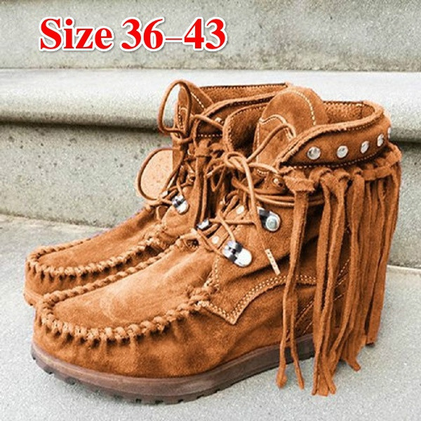 women's suede retro ankle boots