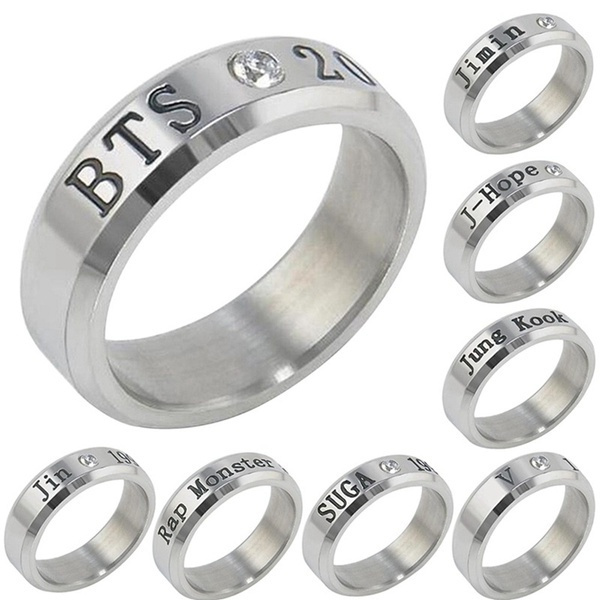 K-POP Adjustable Logo Finger Ring