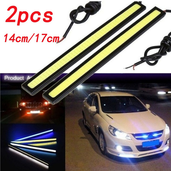 2pcs 17CM Universal COB LED Strip Car Daytime Running Fog Lamp DRL Driving Strip 