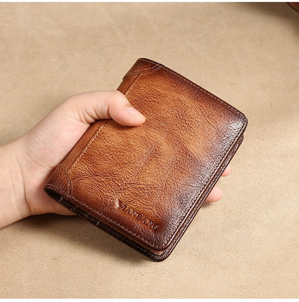 MANBANG Men's Leather Long Wallet
