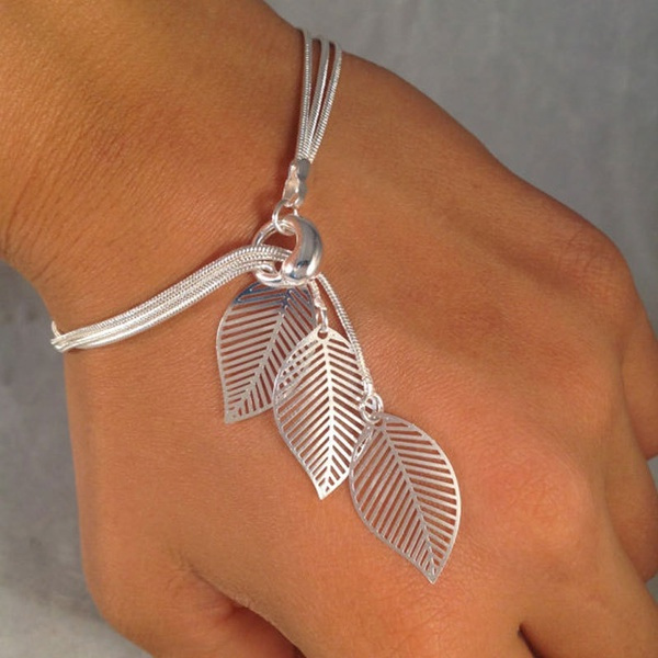 Mesh Bracelet -Love Charm Bracelets for Women Silver