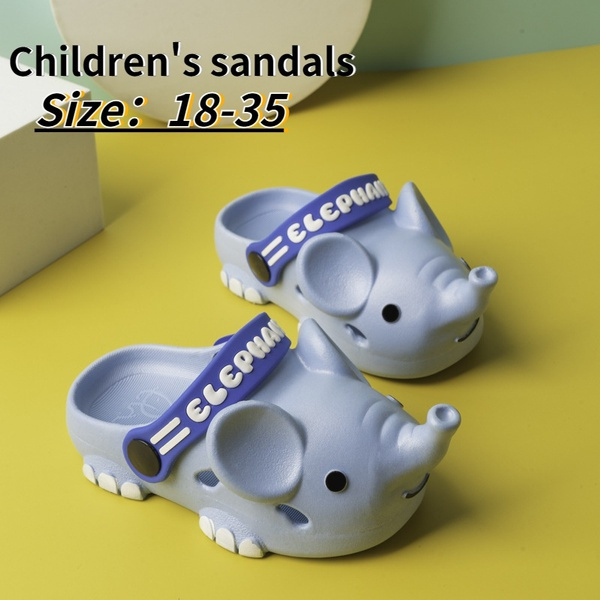 Children s Hole Shoes Summer New Cartoon Baby Elephant Non slip