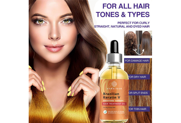 brazilian keratin smoothing therapy hair treatment oil