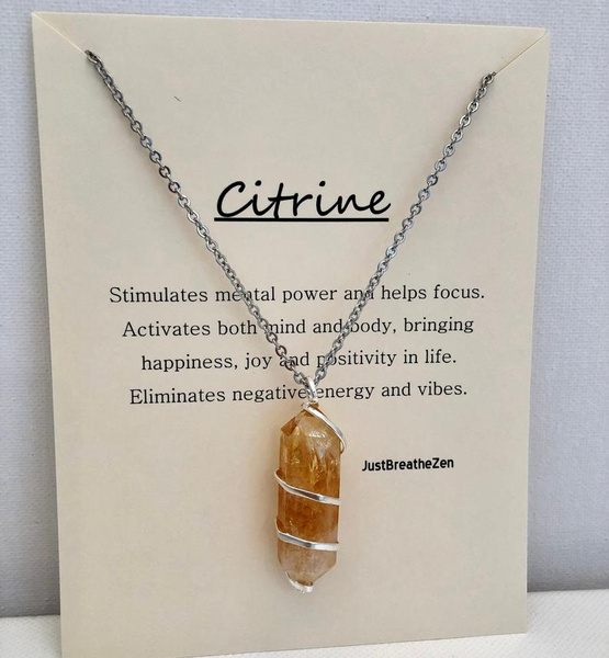 Citrine crystal deals jewelry