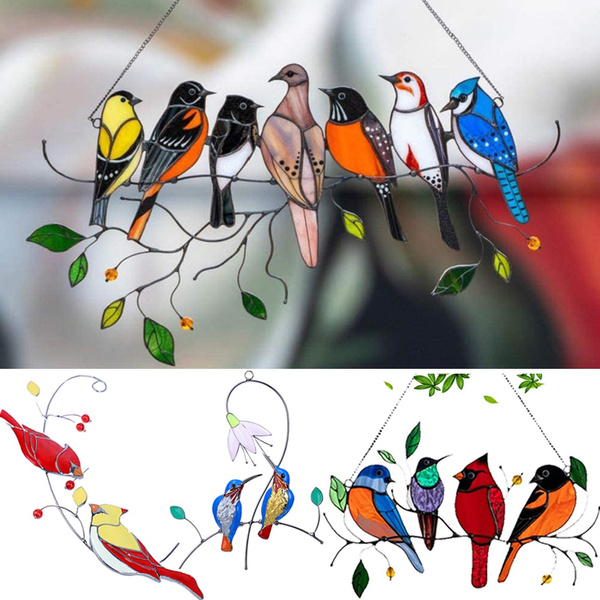 Multicolor Birds on a Wire High