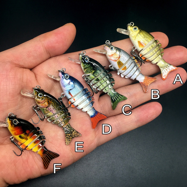 1Pc Small Multi Jointed Fishing Lure Lifelike 6 Segments Swimbait Bass ...