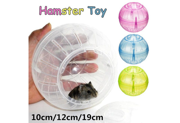 Onsinic 1pc Hamster Running Ball 19cm Guinea Pig Hamster Exercise Ball Small Pet Toy Plastic Running Play Toy Random Color