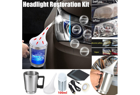 Car Headlight Lens Restoration Kit Headlamp Lens Restore Polishing Cleaning  Tools