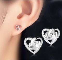 Stud Earring, Corazón, Celtic, heart earrings
