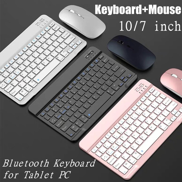 21 Ultra Slim 10 7 Inch Wireless Keyboard Mini Rechargeable Bluetooth Keyboard With Bluetooth Mouse For Tablet Pc Ipad Mini Ipad Air Iphone Samsung Xiaomi Huawei Laptop Wish