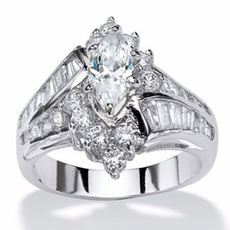 Sterling, Jewelry, Engagement Ring, white