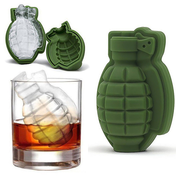 3D Silicone Ice Cube Mold Tray Whisky Wine War Gun Bullet Shape