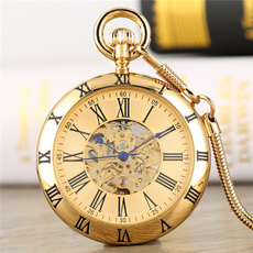 alloymechanicalpocketwatch, Skeleton, Chain, romannumbermechanicalpocketwatch