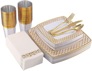 DIAMOND, goldrimplasticplate, Jewelry, goldplasticsilverware
