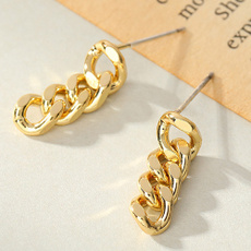 korea, Jewelry, Chain, Stud Earring