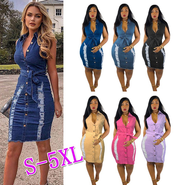 Simplmasygenix New Years Eve Dresses for Women 2023 Clearance Womens  Sleeveless Dresses Round Neck Clearance Plus Size Two-Piece Denim Dress -  Walmart.com