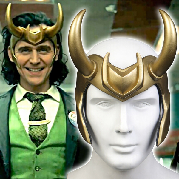 Loki Crown Horns Cosplay Headgear Adult Helmet Costume Props  PVC 