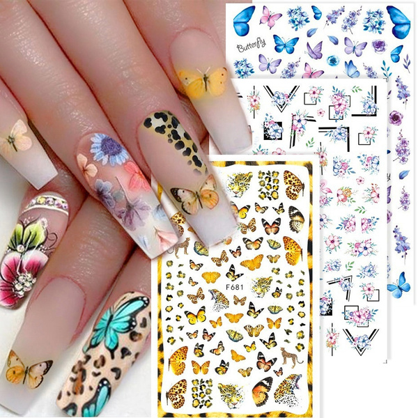 Dropship 10 Sheets Random Patterned 3D Rose Nail Stickers Self-Adhesive DIY Nail  Art Decals Nail Decals to Sell Online at a Lower Price | Doba