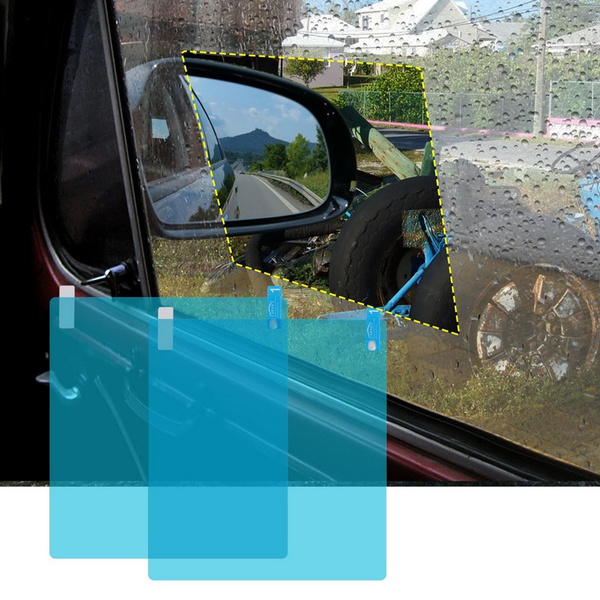 2PCS Car Protective Film for Rearview Mirror Car Window Anti Fog Rainproof  Film Car Accessories