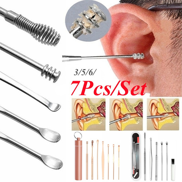 3/5/6/7Pcs/Set Ear Cleaning Ear Pick Kit Spiral Ear Scoop Ear Care Ear